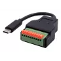 EXSYS EX-49125 adaptérový kábel USB-C konektor samec na 10-pinový terminálový blok s tlačidlom, 15 cm, USB 3.2 Gen 1