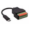 EXSYS EX-49125 adaptérový kábel USB-C konektor samec na 10-pinový terminálový blok s tlačidlom, 15 cm, USB 3.2 Gen 1