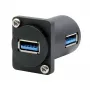 EXSYS EX-49154 D-typ adaptér USB-A konektor samica na samica 90°, USB 3.2 Gen 1
