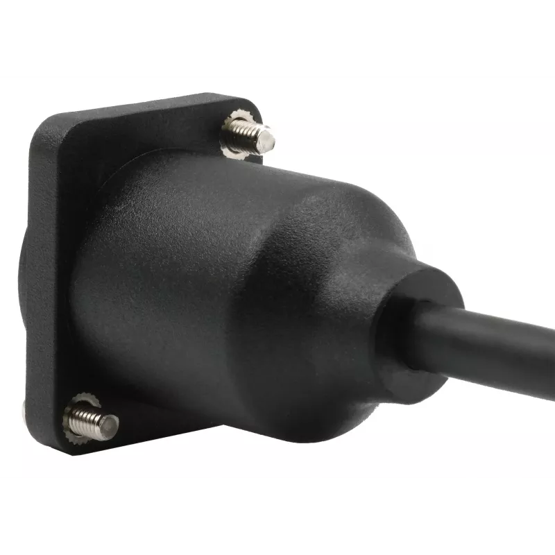 EXSYS D-typ adaptérový kábel RJ45 konektor samica na samec, CAT.5e, 20 cm, čierny EX-49159