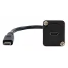 EXSYS EX-49166 D-typ adaptérový kábel USB-C konektor samica na samec, USB 3.2 Gen 2, 20 cm, čierny