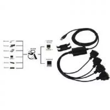 EXSYS EX-1324 USB 2.0 na 4-port RS-232 sériový adaptér, kovové puzdro, FTDI čipset, 921,6 Kbps, DB9 konektor samec