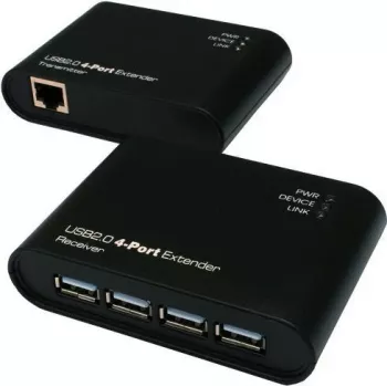 EXSYS EX-1445 Gigabit Ethernet extender kit cez 2-vodič, 500 m, čierny