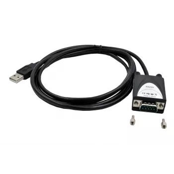 EXSYS EX-1311-2IS USB 2.0 na RS-232 sériový adaptér s čipovou sadou FTDI FT232RL, 921,6 Kbps, DB9 konektor samec, 0,8 m kábel