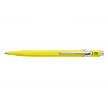 Caran d'Ache 849 PopLine Fluo guľôčkové pero, fluorescenčná žltá, modrý atrament, Medium 849.470