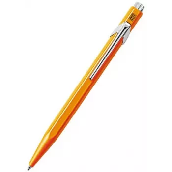 Caran d'Ache 849 PopLine Fluo guľôčkové pero, fluo oranžová, modrá náplň, medium 849.030