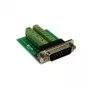 EXSYS EX-49010 adaptér 15-pin D-SUB konektor samica na 16-pin skrutkovaciu svorkovnicu, zelený/strieborný