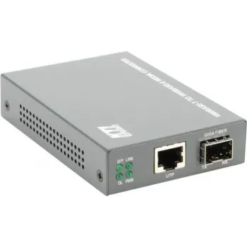 KTI Networks KGC-300 gigabitový ethernetový mediakonvertor, RJ45 na SFP, multimód/single-mód