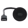 EXSYS EX-49222 USB-C panelový adaptérový kábel, USB 3.2 Gen 2, 10Gbps, 100W PD, 30cm