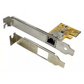 EXSYS EX-6071C PCI Express gigabitová ethernetová karta, 1x RJ45, Realtek, low profile bracket súčasťou