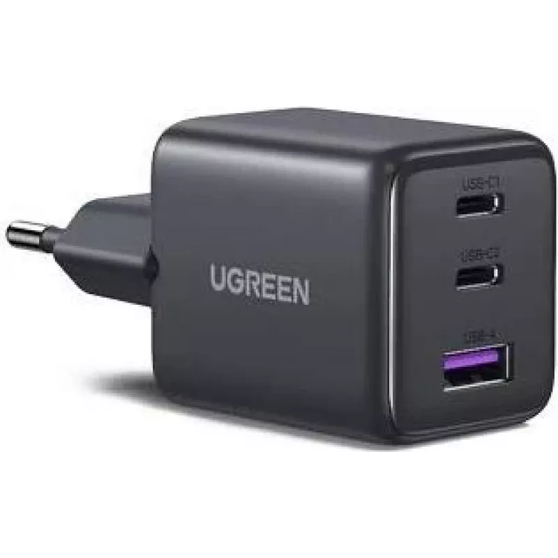 UGREEN 30W 3-portová GaN II rýchlonabíjačka USB-A a 2 x USB-C čierna (55536)