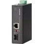 MICROSENS MS657099X priemyselný mediakonvertor, 2x RJ45 + 2x SFP, 100M/1G, DIN lišta, -40 až 75°C