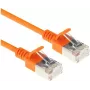 ACT DC7130 0,15 m LSZH U/FTP CAT6A Datacenter Slimline patch kábel Snagless RJ45 oranžový
