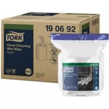 TORK 190692 Premium čistiace vlhčené utierky na ruky, 58 kusov, 300 x 270 mm, bez rozpúšťadiel, pH neutrálne, Aloe Vera & glycerín, opakovane uzatvárateľná nádoba