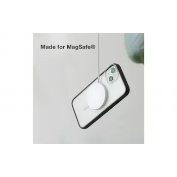 Woodcessories ECO643 puzdro na iPhone 14 Plus - ekologické čierne a transparentné zadné krytie