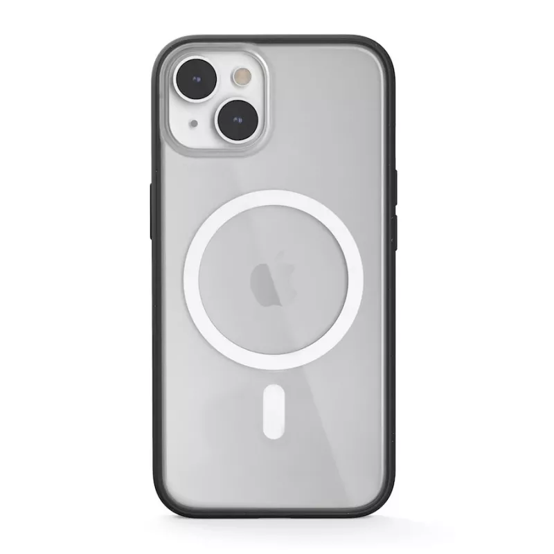 Woodcessories ECO643 puzdro na iPhone 14 Plus - ekologické čierne a transparentné zadné krytie