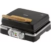 DOMO DO9281W Inky Black belgická vaflovačka, 1600 W, nepriľnavý povrch, nastaviteľný termostat, rukoväť Cool-Touch, vertikálne skladovanie