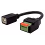 EXSYS EX-49130 USB 2.0 adaptér USB-B konektor samica na 5-pinový terminálový blok s tlačidlom, 15 cm