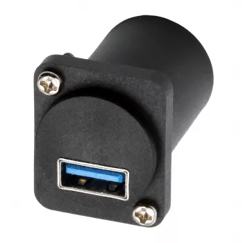 EXSYS EX-49155 USB 3.2 Gen 1 D-typ zabudovateľný adaptér, USB-A konektor samica na USB-B konektor samica