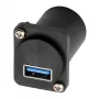 EXSYS EX-49155 USB 3.2 Gen 1 D-typ zabudovateľný adaptér, USB-A konektor samica na USB-B konektor samica