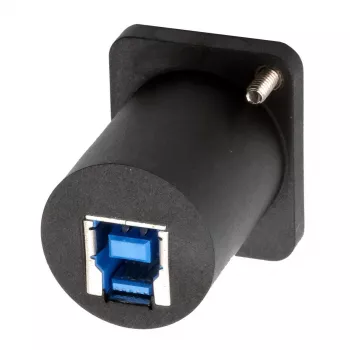 EXSYS EX-49155 USB 3.2 Gen 1 D-typ zabudovateľný adaptér, USB-A konektor samica na USB-B konektor samica