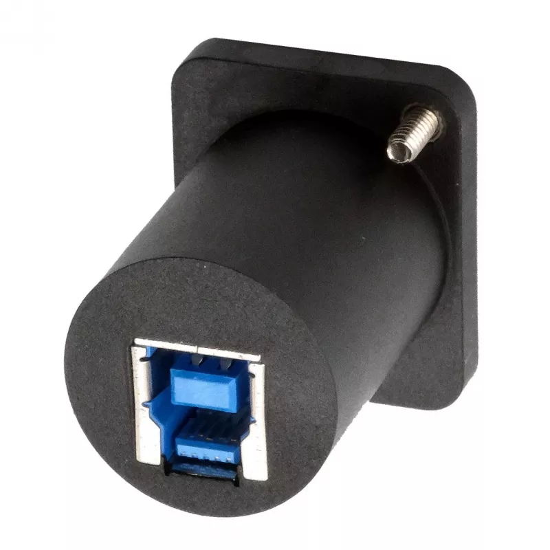 EXSYS EX-49155 USB 3.2 Gen 1 D-typ zabudovateľný adaptér, USB-A konektor samica na USB-B konektor samica