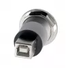 EXSYS EX-49192 kovový USB 2.0 Type-B konektor samica na samicu montážny adaptér
