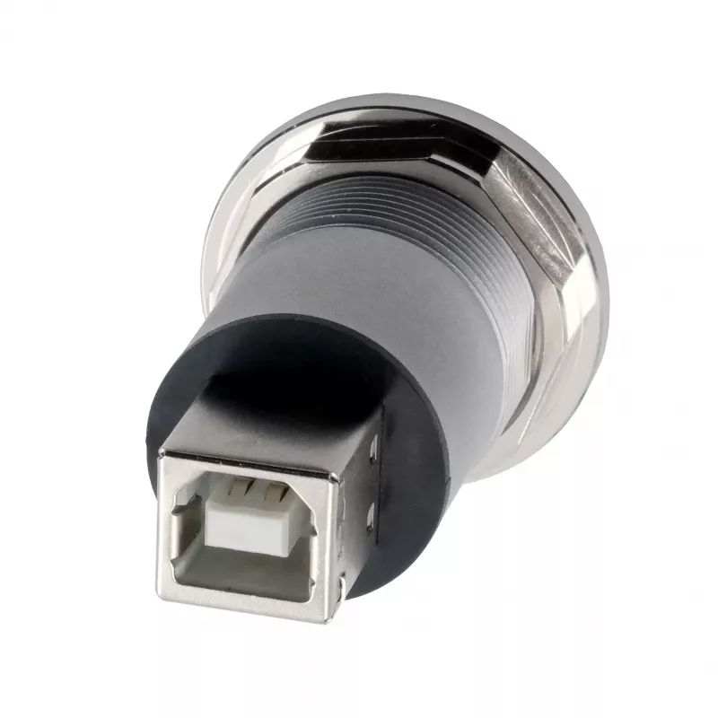 EXSYS EX-49192 kovový USB 2.0 Type-B konektor samica na samicu montážny adaptér