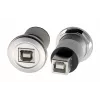EXSYS EX-49192 kovový USB 2.0 Type-B konektor samica na samicu montážny adaptér
