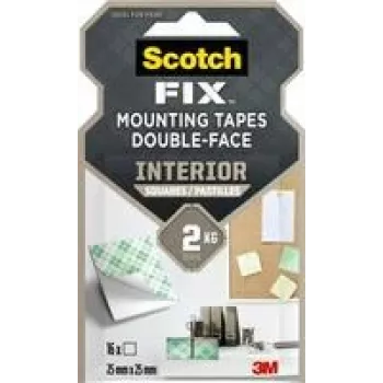 3M Scotch-Fix montážne štvorce do interiéru 25 mm x 25 mm biele (balenie 12 ks) 7100263584
