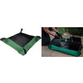 Bradas podložka na presádzanie rastlín, 1000 x 1000 mm, zelená/čierna, vodotesná, vonkajší materiál Oxford 600D, vnútorný materiál PE, 1 kus (TQ-P2/100)