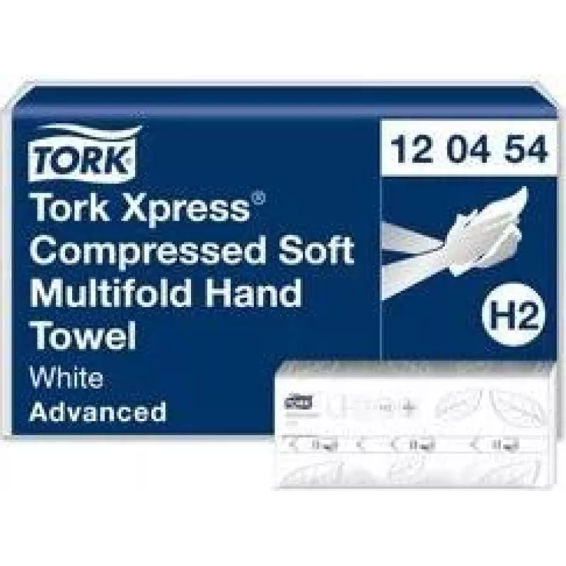 TORK Xpress multifold papierové utierky, 212 x 320 mm, W-sklad systém H2, Advanced, tissue, reliéfne, biele - 1 balenie (600454)