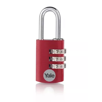 Yale YE3CB/38/131/1/CO 38 mm červená kombinovaná visiaca zámka