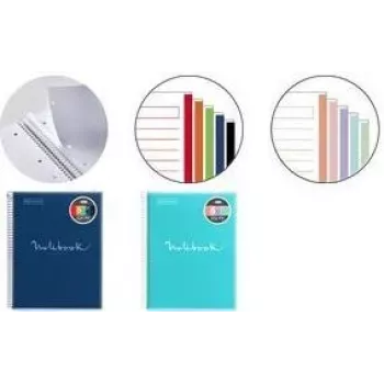 MIQUELRIUS školský blok zápisník EMOTIONS, DIN A5, ružový kockovaný, 120 listov, 90 g/m² biely papier, špirálová väzba, 4-násobne dierovaný, 1 kus (MR46105)