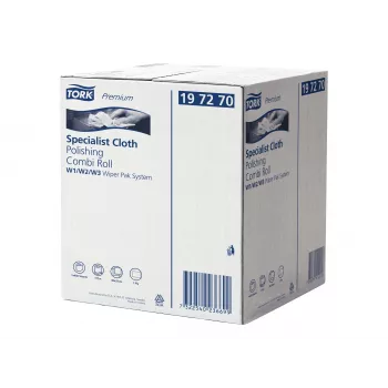 Tork Premium leštiaca a čistiaca rolka, 1-vrstvová, biela, 171 m, netkaná textília, pre W1/W2/W3 dávkovače, 1 rolka (197270)