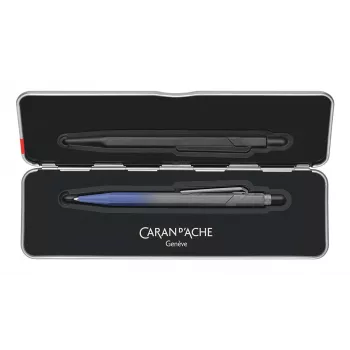 Caran d'Ache 849 guľôčkové pero Storm Blue Claim Your Style 5th Edition Medium modrá náplň NM849.589