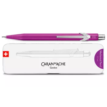 CARAN D'ACHE 844 Colormat-X mikrotužka 0,7 mm, fialové saténové hliníkové šesťhranné puzdro 844.605