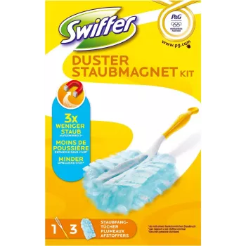 Swiffer Staubmagnet Olympia – sada na suché utieranie prachu s rukoväťou a 5 elektrostatickými utierkami