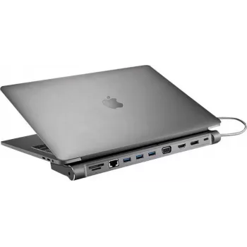 XTREMEMAC XWH-CDH-13 12-portová USB-C dokovacia stanica Space Gray