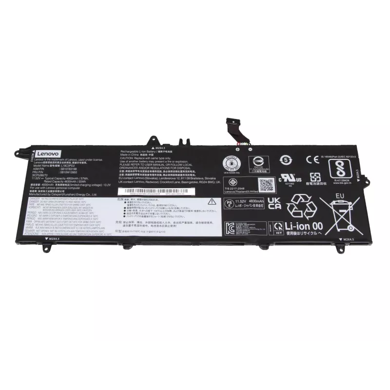Lenovo 5B10W13912 batéria do notebooku - Li-Ion, 3-článková, 57Wh, 11,4V, čierna