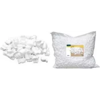 RAADHUIS výplňové chipsy, 25-litrové vrecko, biely polystyrénový výplňový materiál, S-tvarované ochranné chipsy pre krehké predmety (RD-351205)