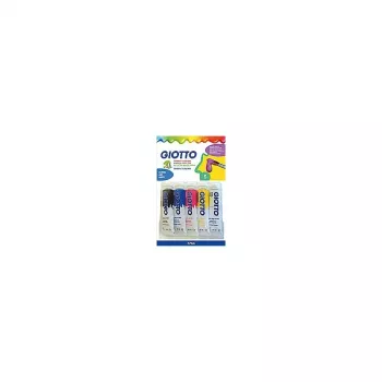 GIOTTO Extra Fine gvašové farby, 5 x 10 ml hliníkové tuby, rôzne farby (biela, primárna žltá, primárna červená, primárna modrá, čierna) F65440000