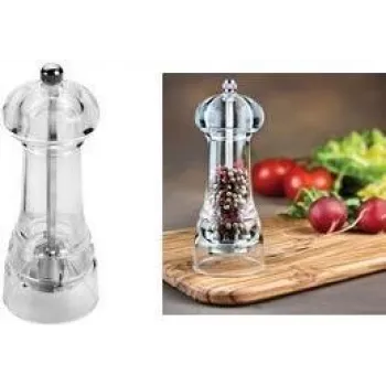 METALTEX Spice Line mlynček na korenie 140 mm priehľadný akrylát s pochrómovaným kovom 252814010