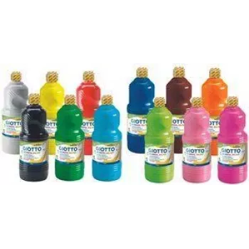GIOTTO gvašová farba ŠKOLSKÁ MAĽOVANKA, 1000 ml, rôzne farby, hotová na použitie, miešateľná, umývateľná - 1 kus (F535600)