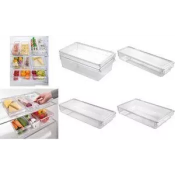 Metaltex Frigo-System organizér, malý, s vekom, transparentný, polystyrén PS, 1 kus (235412000)