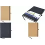 KANGARO K-552261 A4 linajkový zápisník, 96 listov, čierna PU pevná väzba, papier Chamois