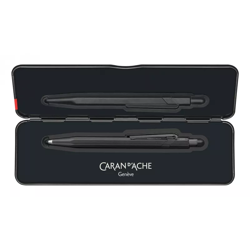 CARAN D'ACHE Fixpencil BLACK CODE držiak tuhy, 2 mm, matne čierne šesťhranné hliníkové puzdro 22.496