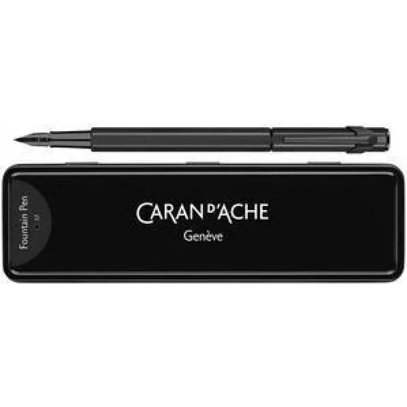 Caran d'Ache 849 Black Code plniace pero, stredný hrot, matná čierna 840.496