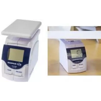 RAADHUIS RD-351143 Digitálna poštová váha 500 g, delenie 1 g, biela/modrá plast, tara, zap/vyp, na batérie