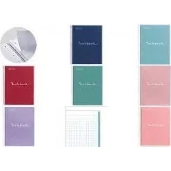 MIQUELRIUS College blok zápisník EMOTIONS, DIN A4, námornícka Seyès, 80 listov, 90 g/m², biely papier, špirálová väzba, mikroperforovaný, 4-násobne dierovaný, kartónový obal (MR2103)